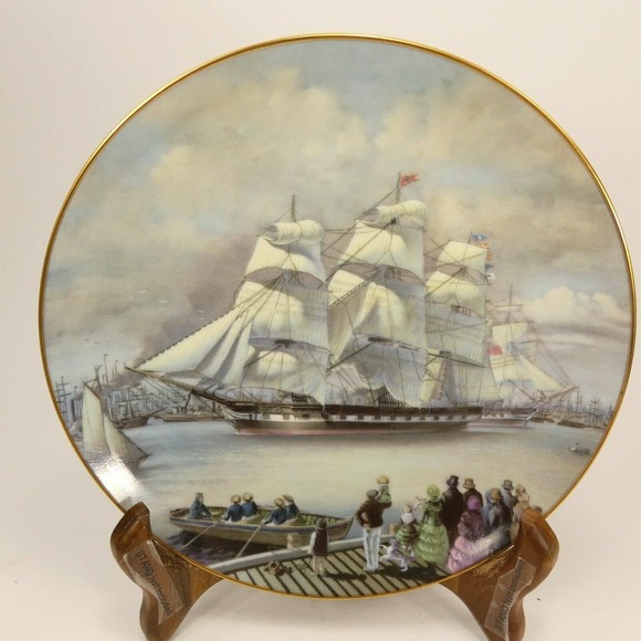 MARCOPOLO Great Clipper Ships Plate Collection 1981 Franklin Porcelain UHH&S - Picture 2 of 11